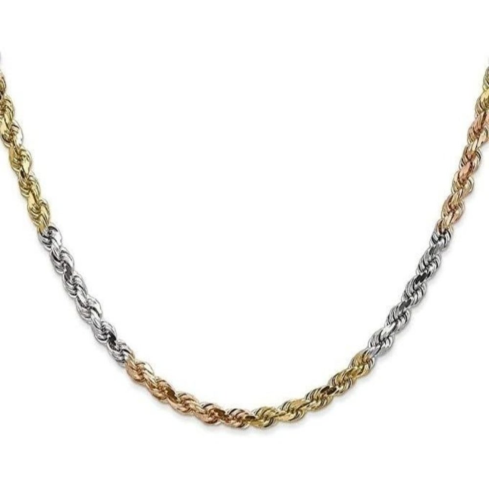 14K Gold 3C 2.0 mm Solid Rope Chain 18"